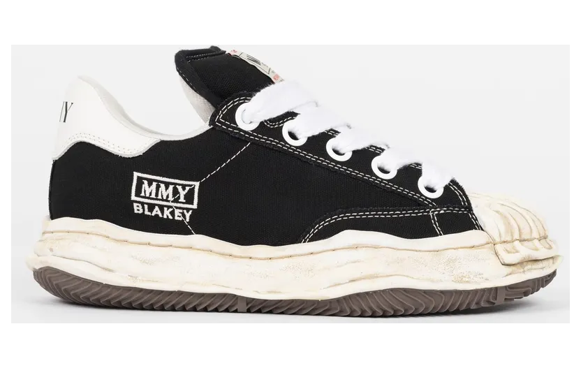 Maison Mihara Yasuhiro Blakey Puffer OG Sole Canvas Low Distressed Midsole Black White (A13FW730-BLK)
