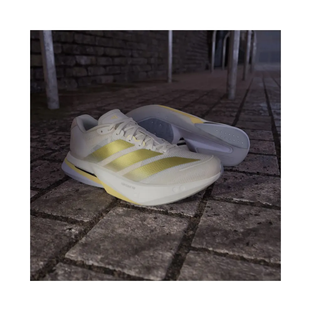 adidas Adizero Boston 13 Chalk White Gold Metallic Orange Tint (JS4952)