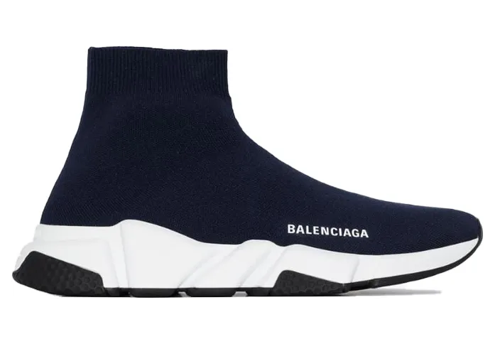 Balenciaga Speed Trainer Navy White Sole (W)