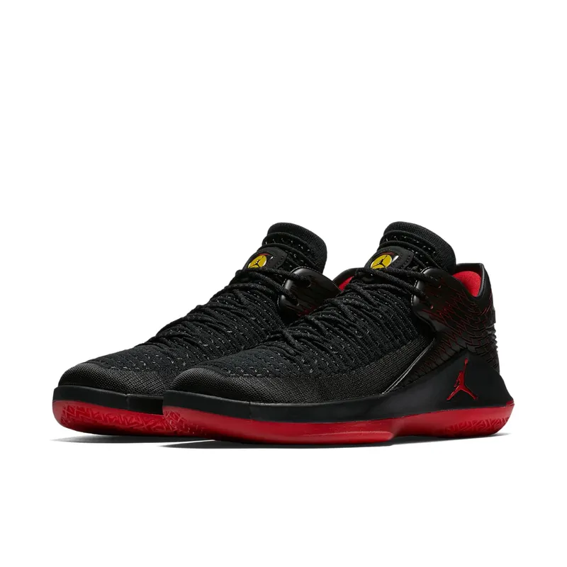 Jordan XXXII Low Last Shot Black/Gym Red-Tour Yellow (AA1256-003)