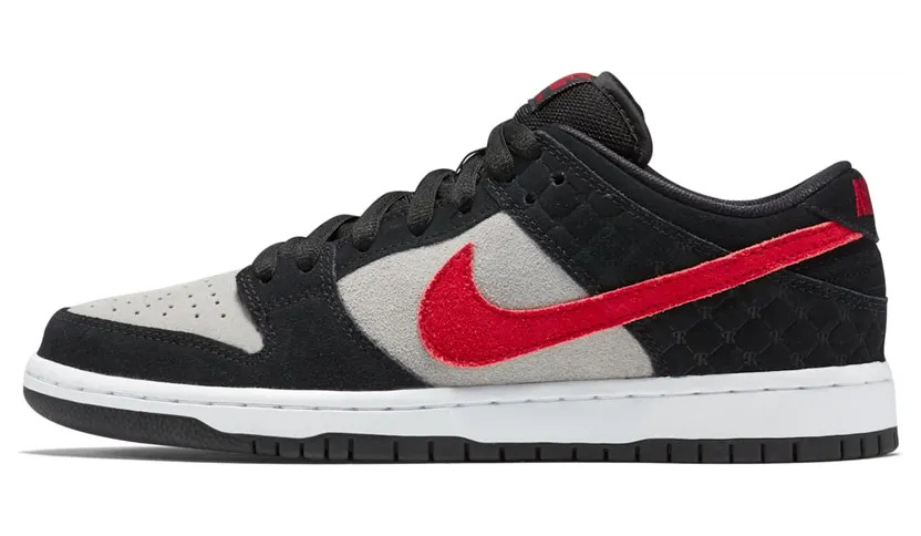Nike Dunk Low PRM SB QS x Primitive “Black / Medium Grey / White / Varsity Red” (504750-060)