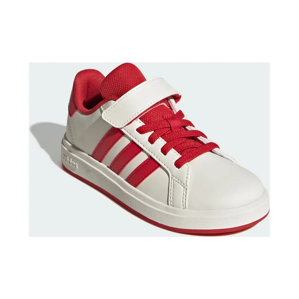 Adidas Grand Court 2.0 Kids Off White / Collegiate Red / Core Black (JQ8003)