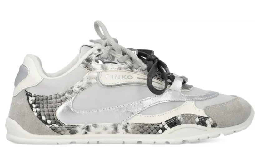 PINKO Sneakers mit Python-Print und doppelter Schnürung – Grau (SS0185P148)