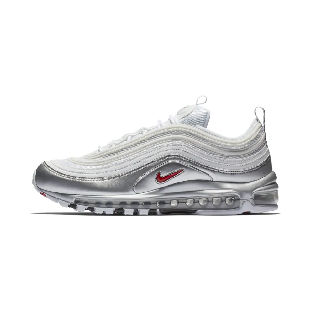 Nike Air Max 97 Silver White White/Varsity Red-Metallic Silver-Black (AT5458-100)