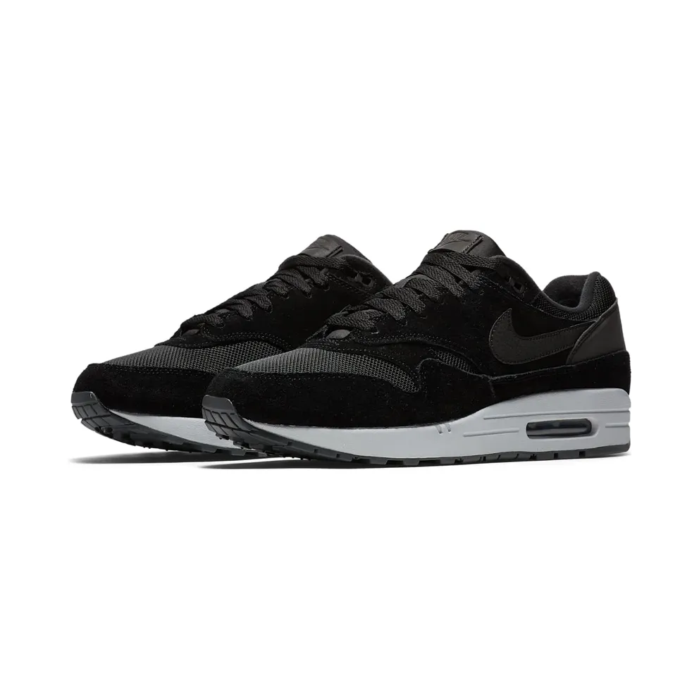 Nike Air Max 1 Black Reflective Heel Black/Pure Platinum-Dark Grey-Black (AH8145-006)