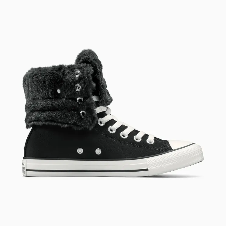 Converse Chuck Taylor All Star Fold Over Hi Black Egret (A15138C)