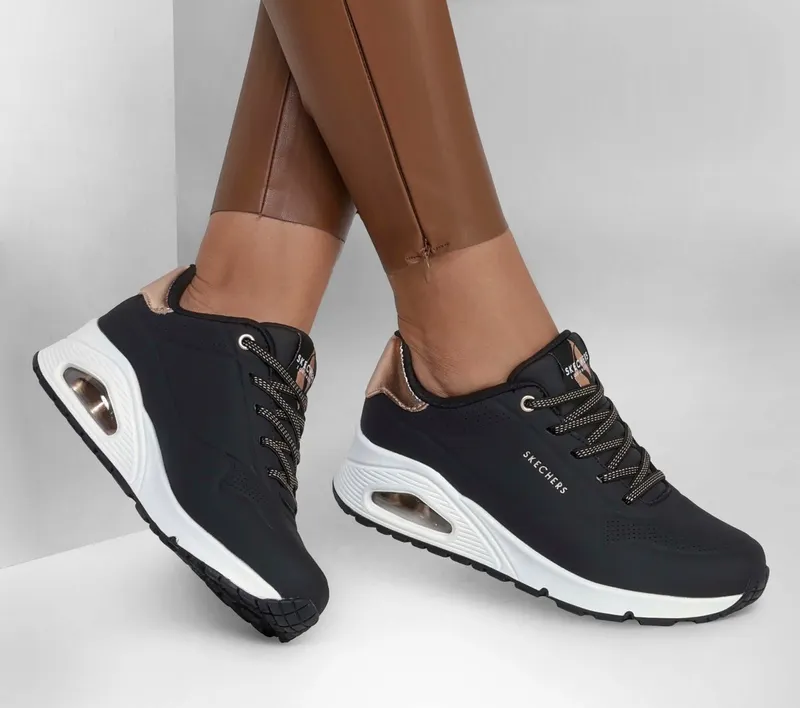 Skechers UNO – Shimmer Away Sneaker Black