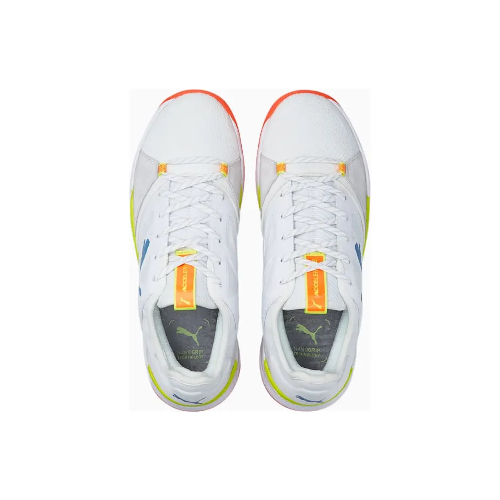 Puma Accelerate Turbo Nitro Handball Shoes White/Blue/Yellow (106459-03)