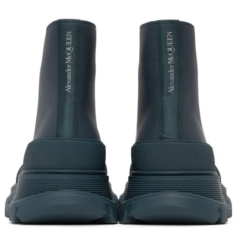 Alexander McQueen Grey Tread Slick High Sneakers (627206WIBT14476) (4)