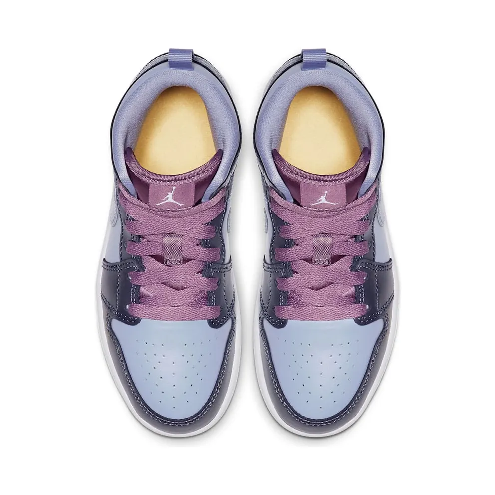 Jordan 1 Mid Monsoon Blue (PS) Monsoon Blue/Purple Rise-Violet Dust-White-Melon Tint (AV5173-400)