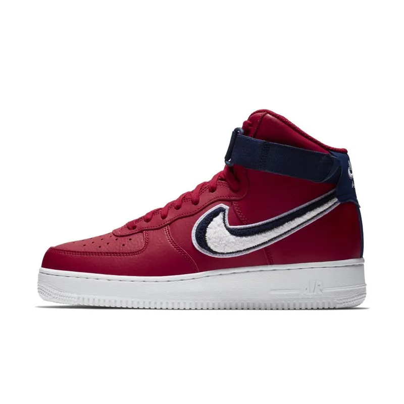 Nike Air Force 1 High 3D Chenille Swoosh Red White Blue Gym Red/White-Blue Void-White (806403-603)