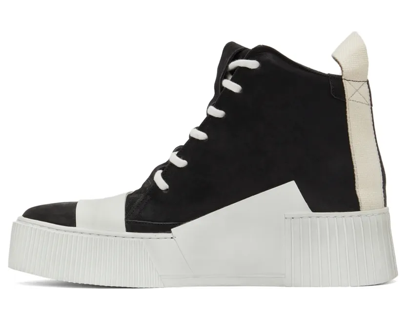 Boris Bidjan Saberi Black & Off-White Suede Bamba 1.1 High Top Sneakers (289-SS2200B1000000SM-0013) (3)