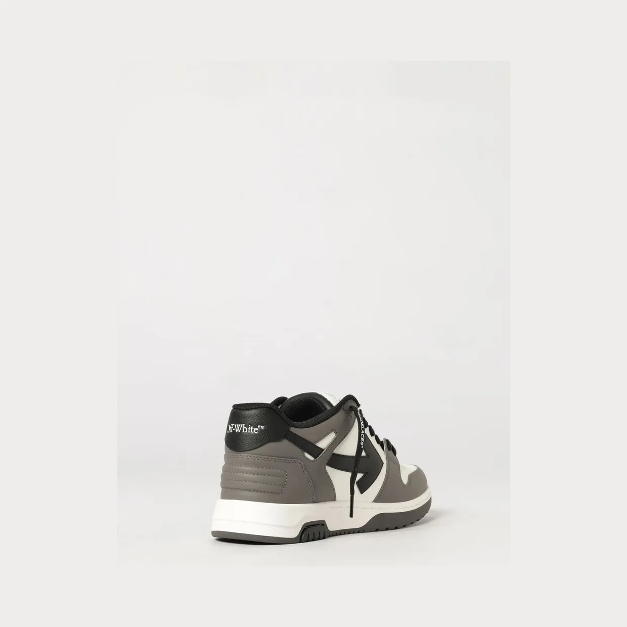 Off-White Out Of Office Bicolour Calf Leather Low-Top Trainers Grey (OMIA189C99LEA0130710) (2)