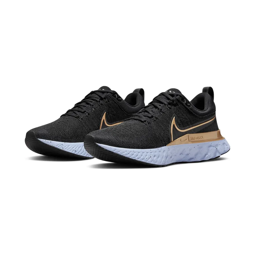 Nike React Infinity Run Flyknit 2 Black Metallic Gold (CT2423-009)
