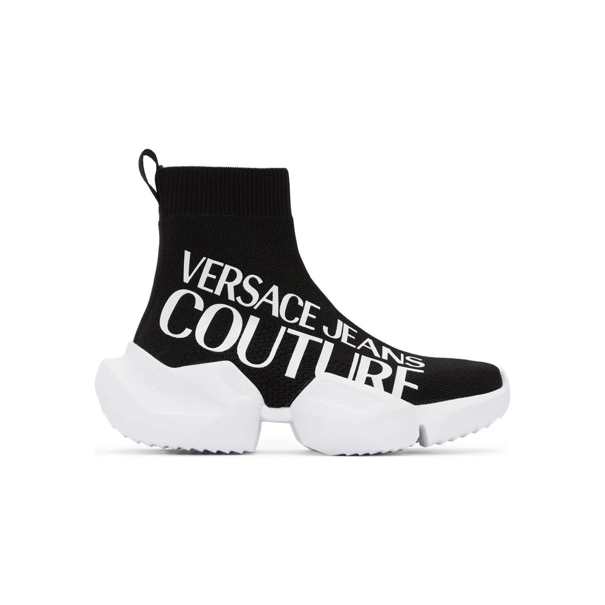 Versace Jeans Couture Black Fragmented Sole Logo Sneakers (EE0VWASU1E71930)