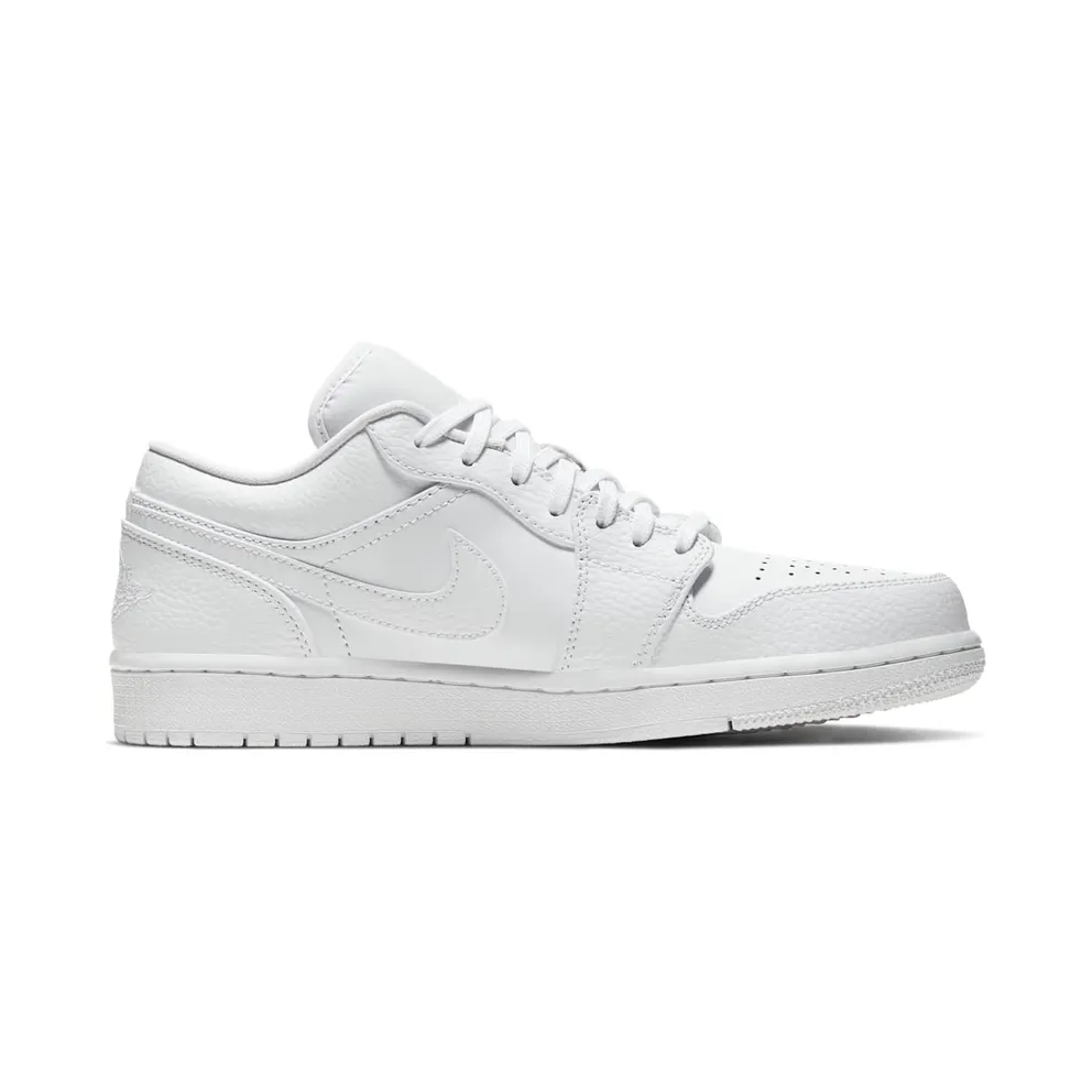 Jordan 1 Low Triple White Tumbled Leather White/White/White (553558-130)