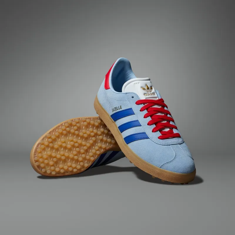 adidas Gazelle Spikeless Golf Clear Sky Royal Better Scarlet (IH8553)