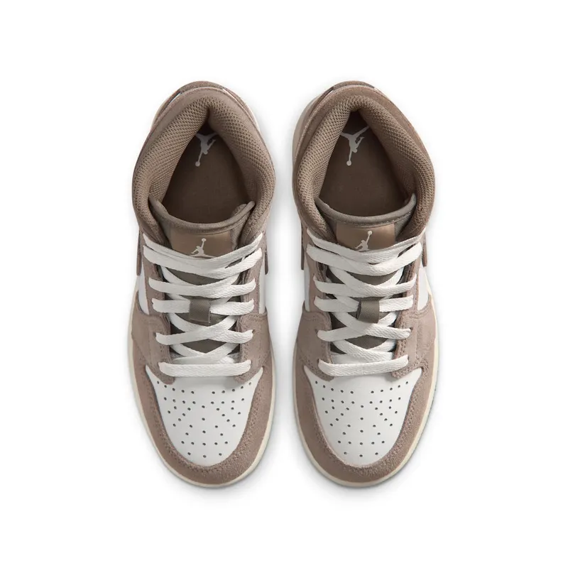 Air Jordan 1 Mid GS “Enigma Stone / Summit White / Olive Grey” (DQ8423-003)