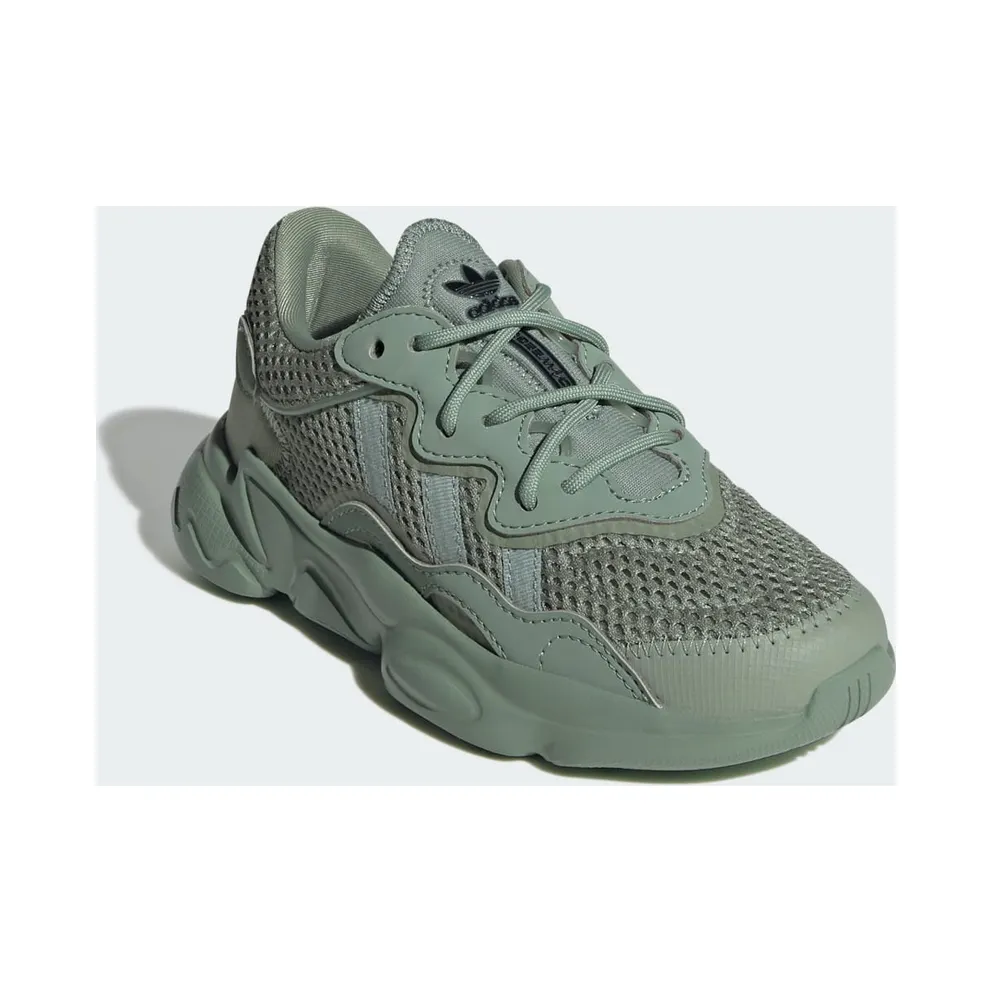 adidas Ozweego Shoes Kids “Silver Green / Silver Green / Core Black” (JI0298)