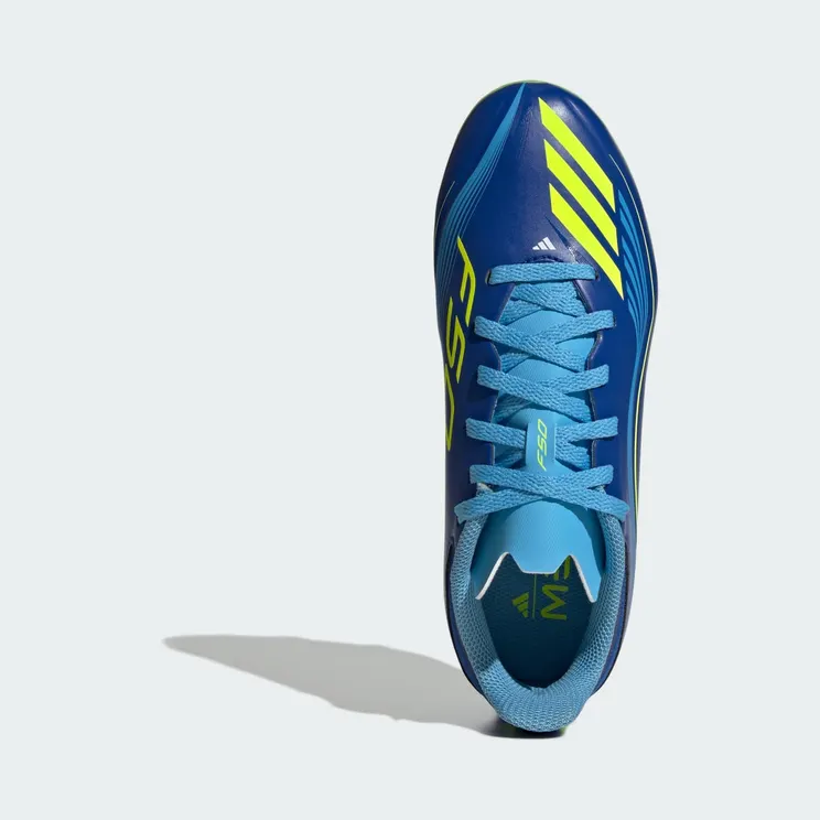 adidas F50 Messi League Firm/multi-ground Boots Kids “Royal Blue / Solar Yellow / Semi Blue Burst” (JP7455)