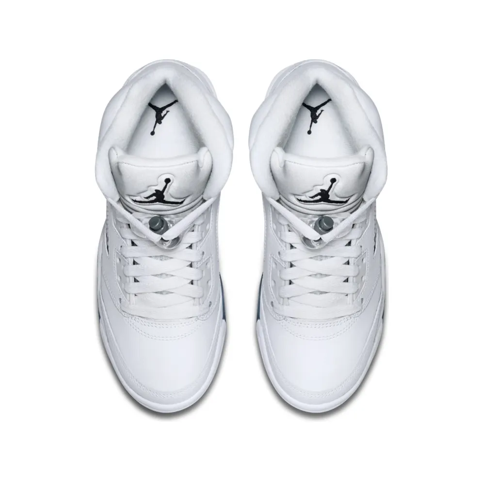 Jordan 5 Retro Metallic White 2015 (GS) White/Black-Metallic Silver (440888-130)