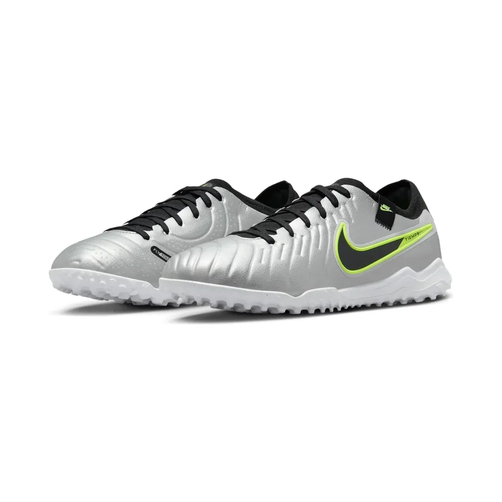 Nike Tiempo Legend 10 Pro TF Metallic Silver Volt Black (DV4336-001)