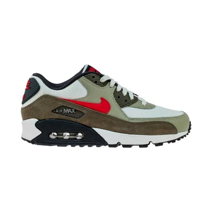 Nike Air Max 90 “Summit White / Beige Chalk / Dark Dune / University Red” (537384-119)