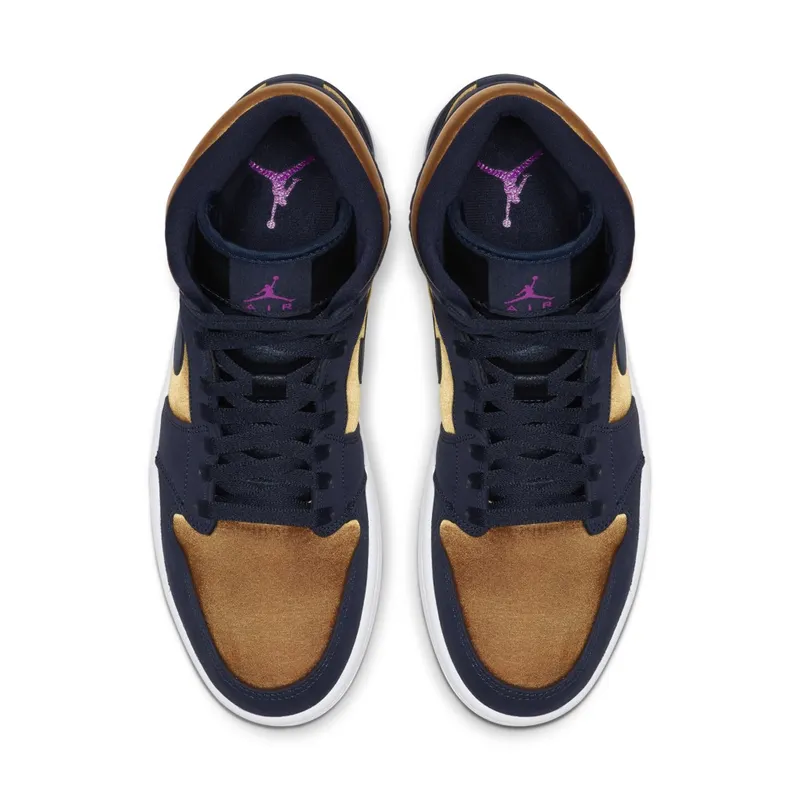 Jordan 1 Mid Obsidian Desert Ochre Obsidian/Hyper Violet-Desert Ore-White (852542-401)