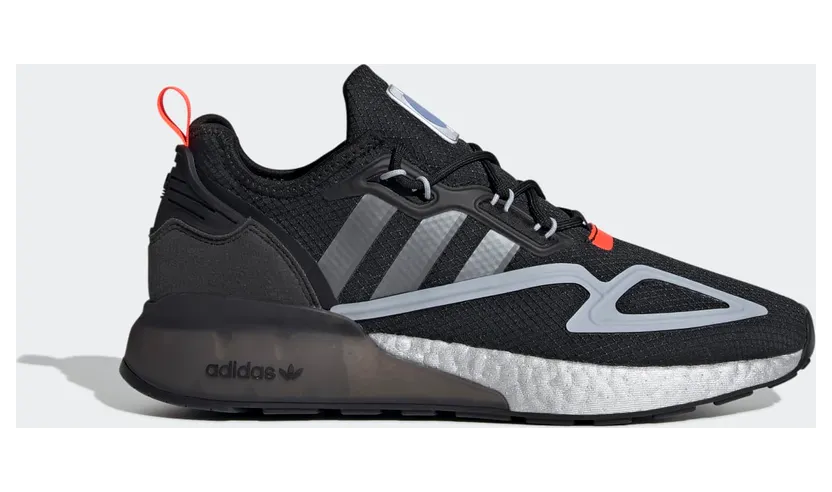 adidas ZX 2K Boost Core Black / Halo Silver / Glow Blue (FY5724)