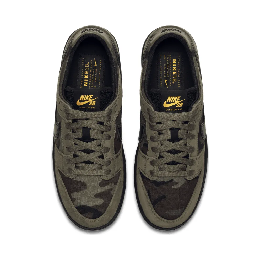 Nike SB Dunk Low Skate Camo Medium Olive/Black-Gum Light Brown (854866-209)