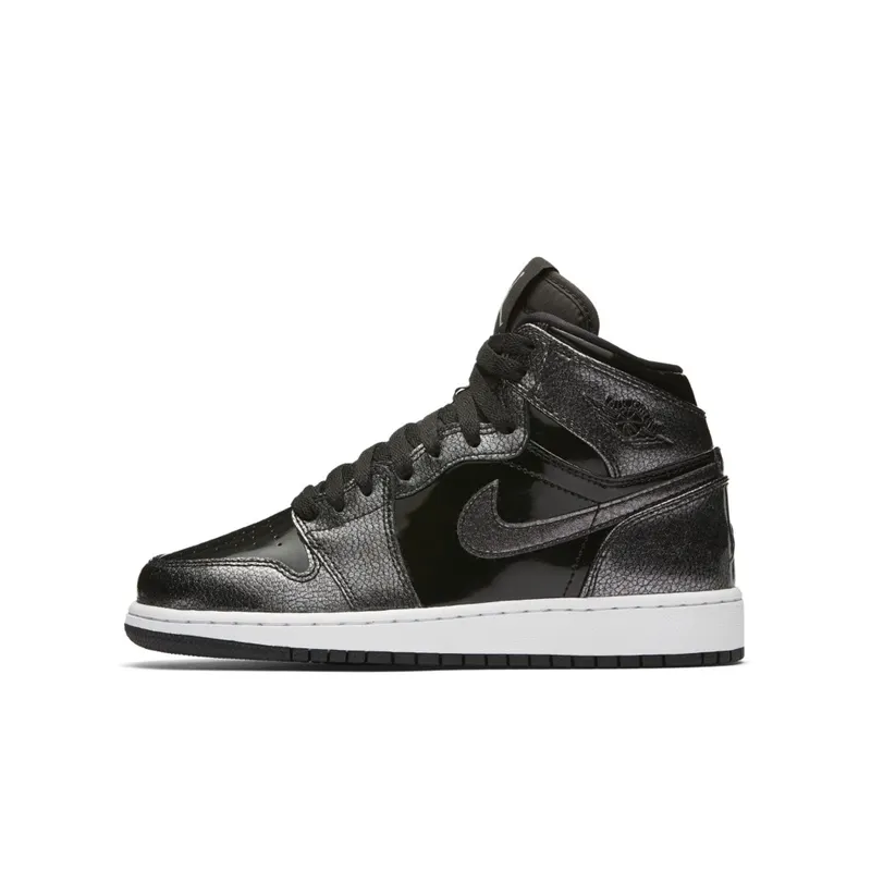 Jordan 1 Retro High Black Patent (GS) Black/Black-Anthracite-White (705300-017)