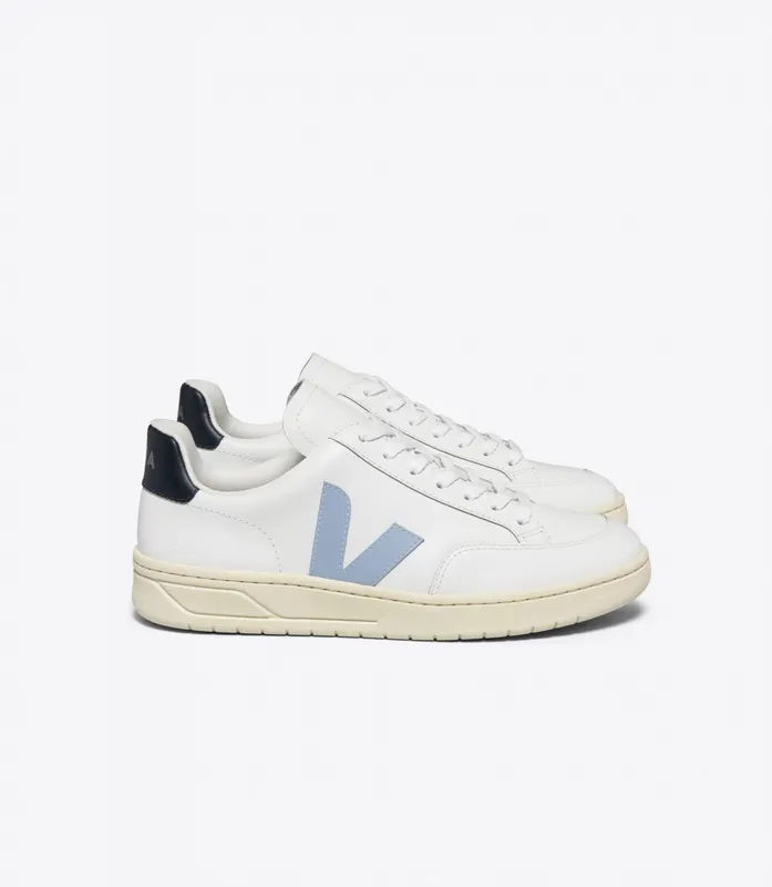 Veja V 12 LEATHER EXTRA WHITE STEEL NAUTICO – “White” (XD0203302A)