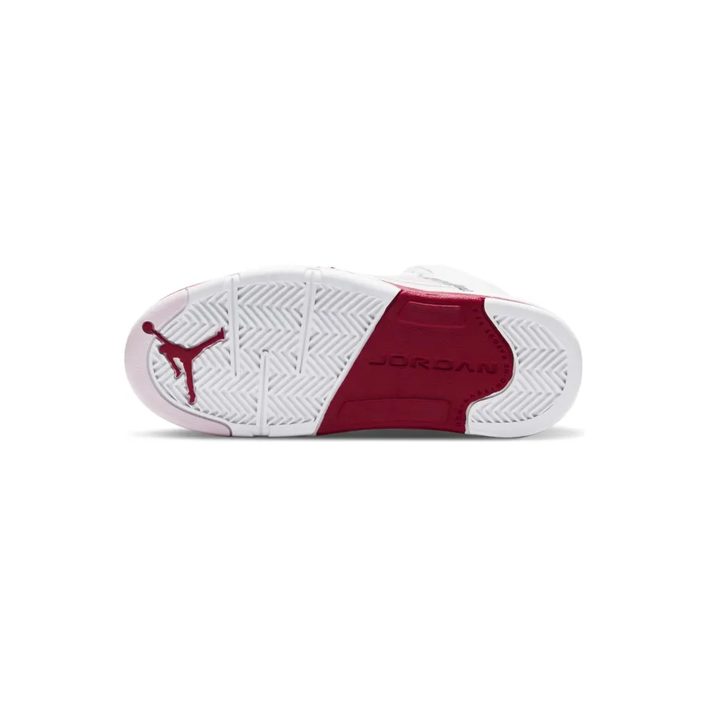 Jordan 5 Retro White Pink Red (PS) White/Pink Foam-Gym Red (440893-106)