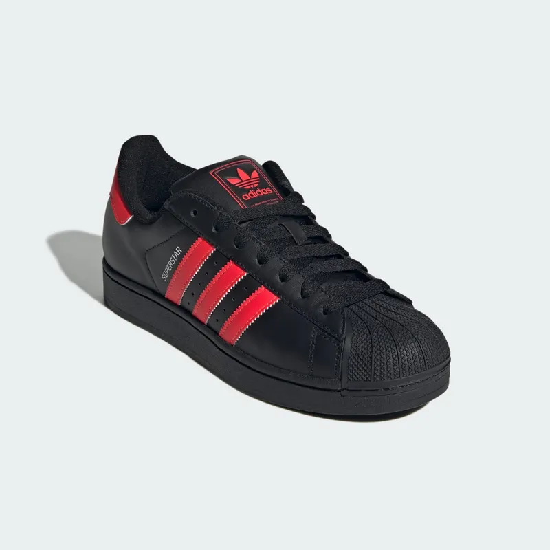 Adidas SUPERSTAR II “Core Black Lucid Red Cloud White” (JQ3176)