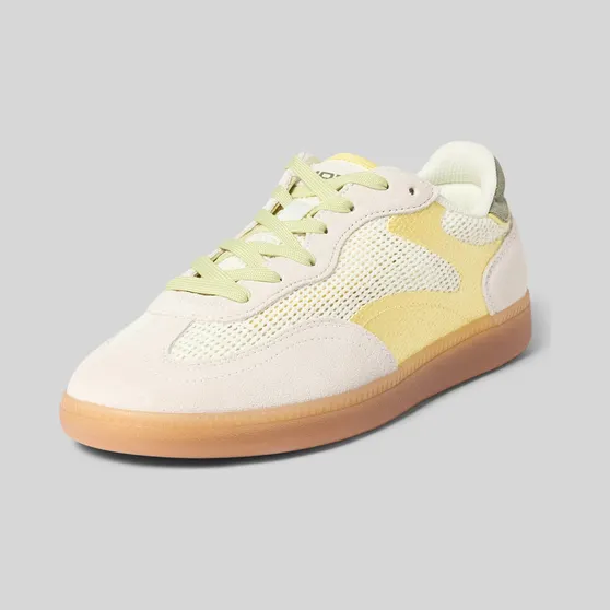 Hoff Sneakers van leermix met haakwerkdetail model ‘PARK CROCHET LIME’ (12519015)