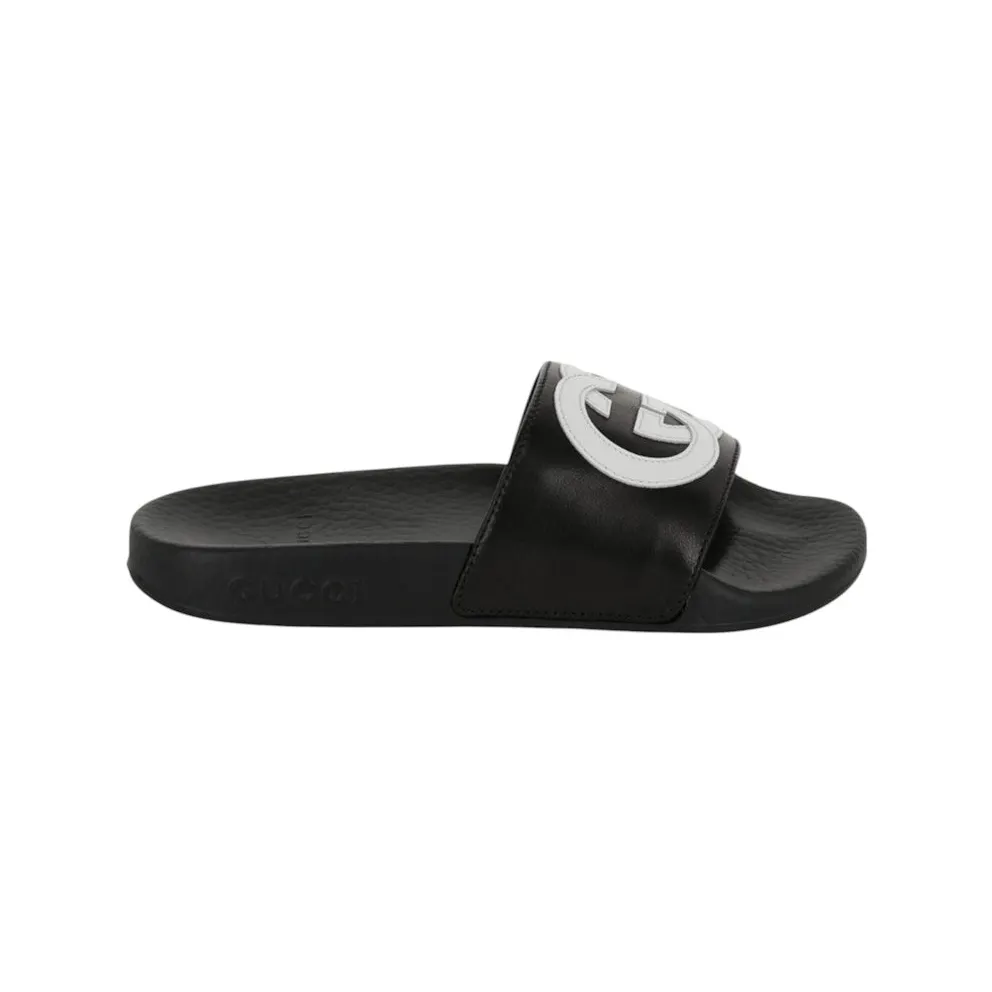 Gucci Slide Interlocking G Black White (662215-0R0F0-1071)