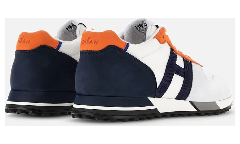 Sneakers Hogan H383 White Orange Blue (HXM3830AN52S8J945S) (2)