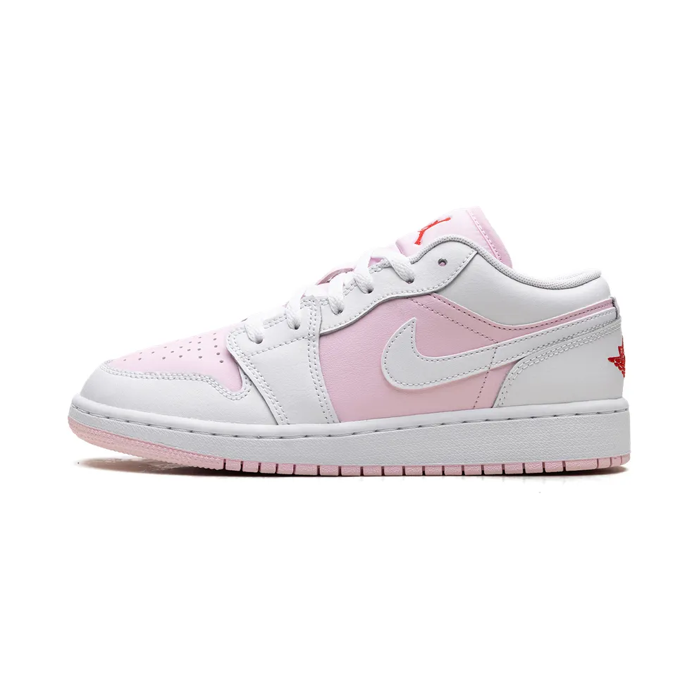 Jordan 1 Low GS “Pink Foam Fire Red White” (553560-608)