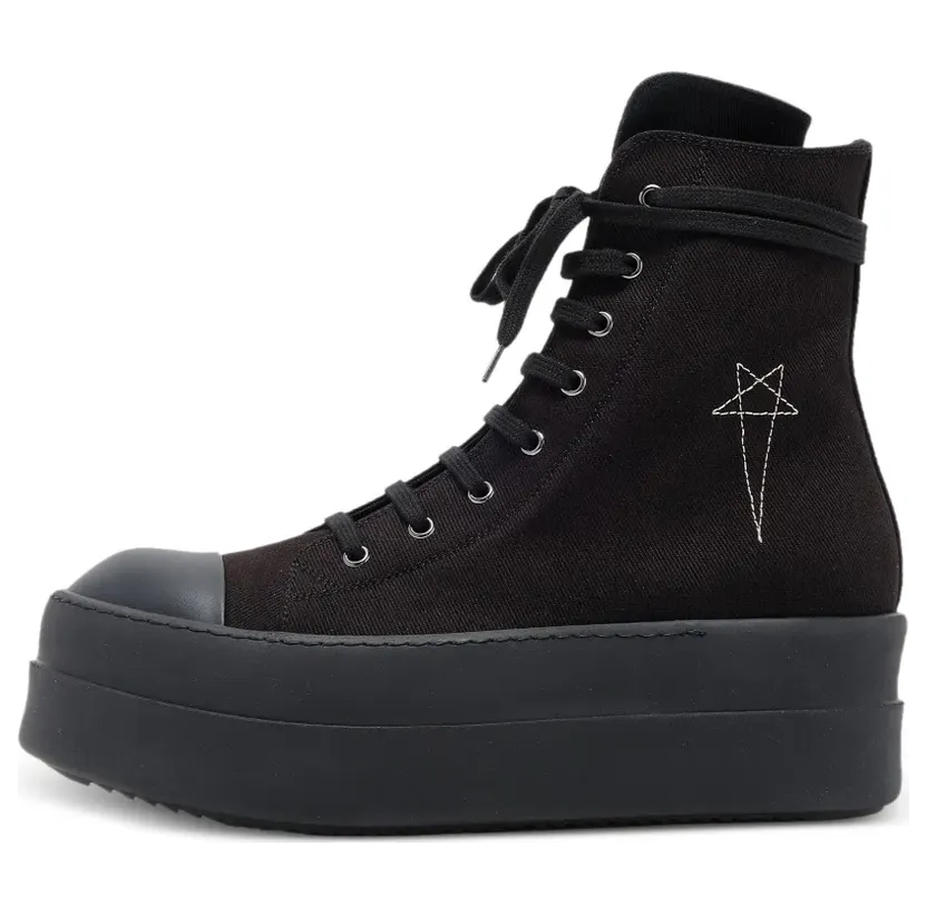 Rick Owens DRKSHDW Sneakers met dubbele bumper – Zwart (DU02S28319899)