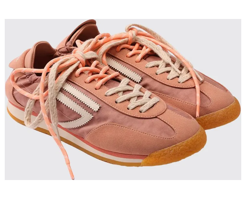 Puraai Panther Vegan Leather and Nylon Sneakers Peach (PU602P027)