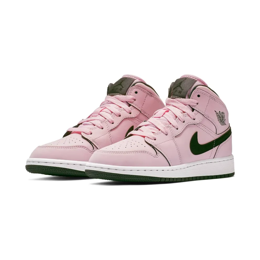 Jordan 1 Mid Pink Foam (GS) Pink Foam/Black-White (555112-601)