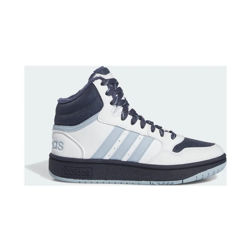 adidas Hoops Mid 3.0 Kids Schuh Cloud White / Shadow Navy / Wonder Blue (IF7737)
