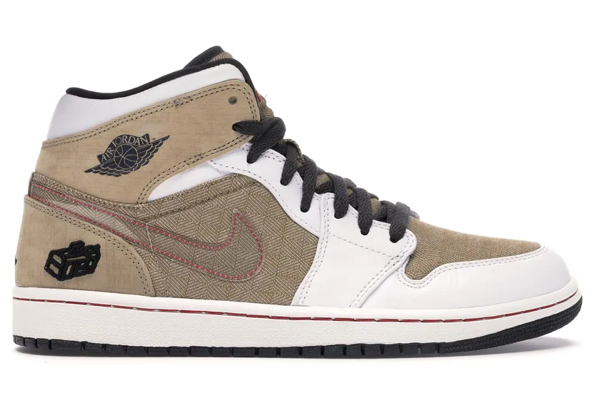 Air Jordan 1 Retro ‘Fathers Day’ White/Dark Charcol-Tweed-Varsity Red (325514-101)