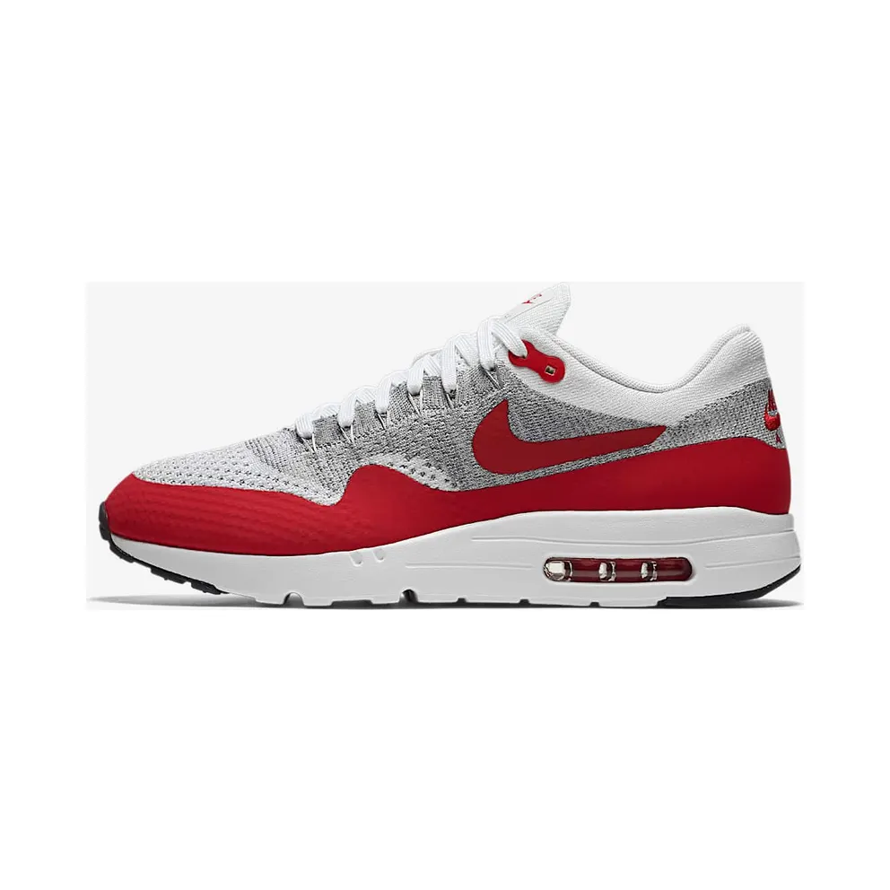 Nike Air Max 1 Flyknit OG White/University Red-Pure Platinum-Cool Grey-Wolf Grey-Black (843384-101)