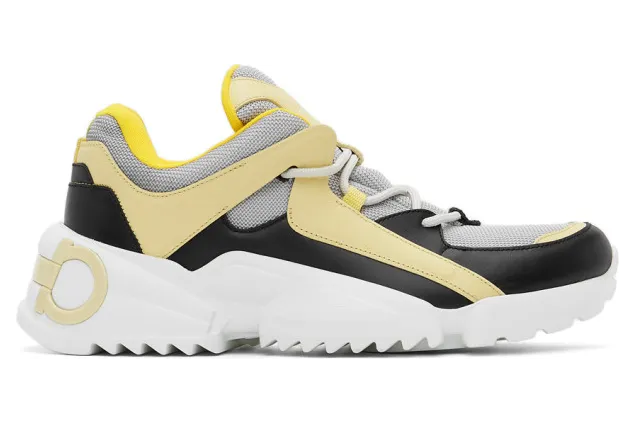 Salvatore Ferragamo Black and Grey Skylar Sneakers (020286 0743122)