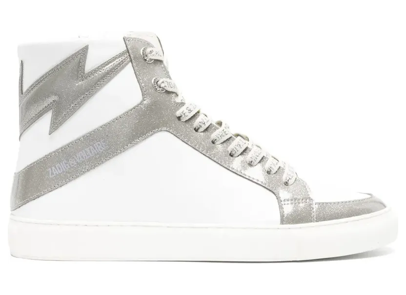 Zadig&Voltaire High Flash Infinity leren sneakers – Wit (SWSN00453)