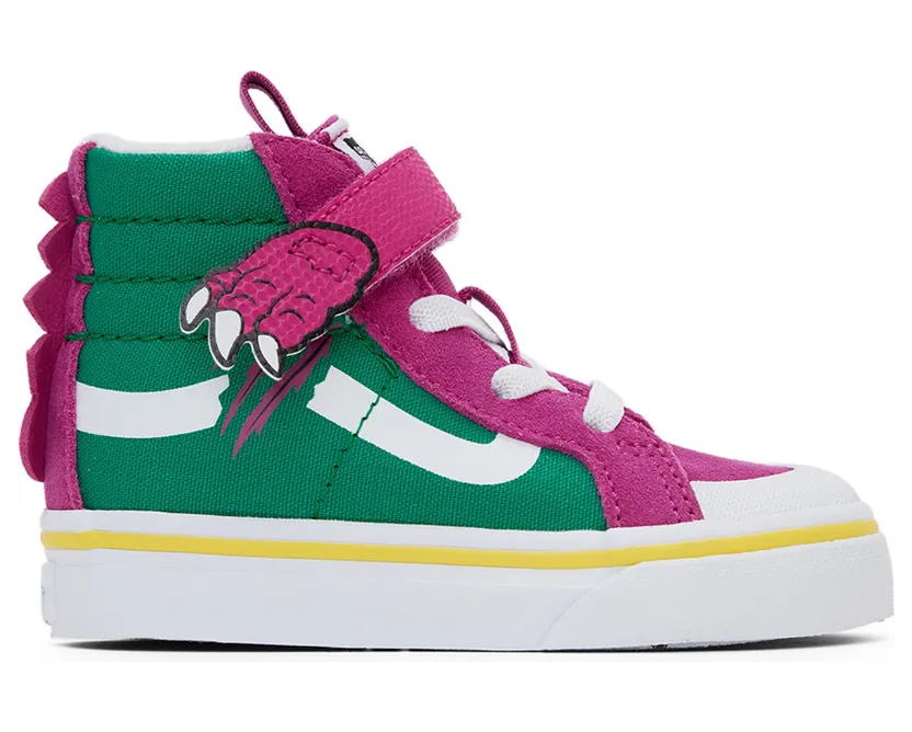 Vans Baby Purple & Green Dino Sk8-Hi Reissue 138 V Sneakers (VN0A4TZLARL1)