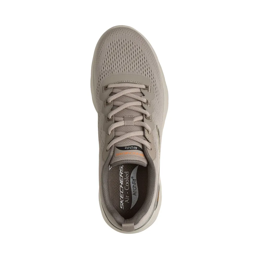 Skechers Arch Fit Summits – Kravel Sneaker Taupe/Orange
