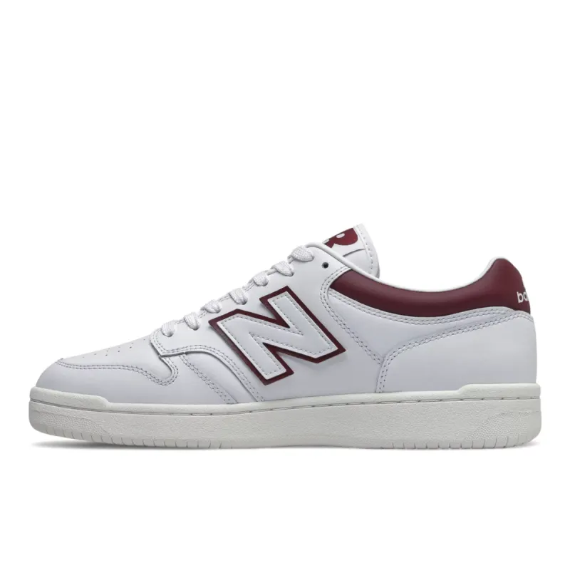 New Balance BB480 LDB White / Burgundy (BB480LDB)