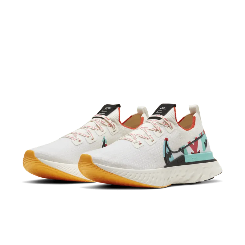 Nike React Infinity Run Flyknit A.I.R Sail Sail/Track Red-Laser Orange-Black (CV9312-100)